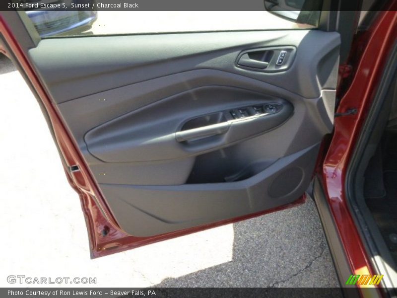 Sunset / Charcoal Black 2014 Ford Escape S