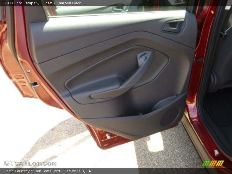 Sunset / Charcoal Black 2014 Ford Escape S