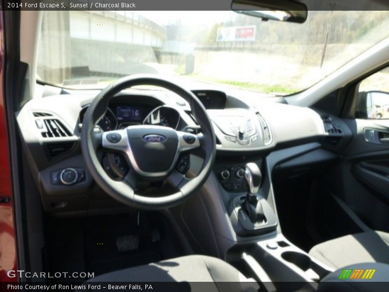 Sunset / Charcoal Black 2014 Ford Escape S