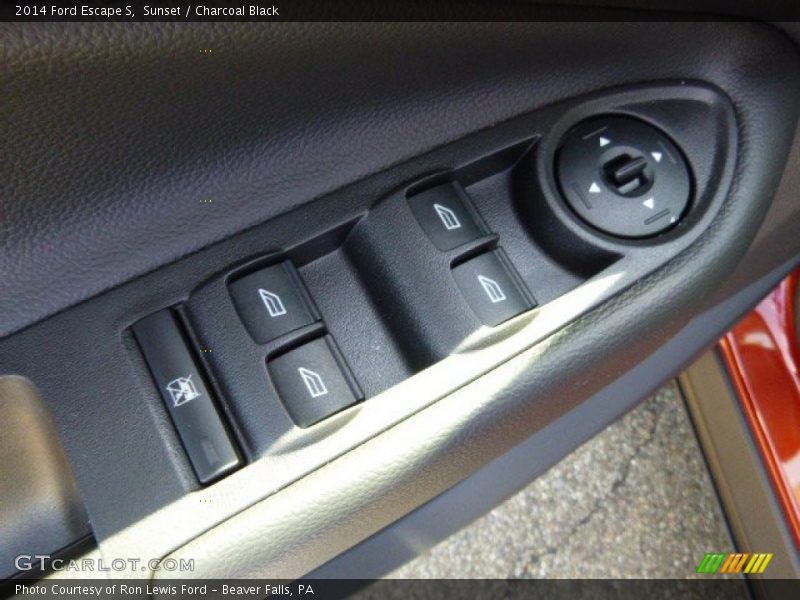Sunset / Charcoal Black 2014 Ford Escape S