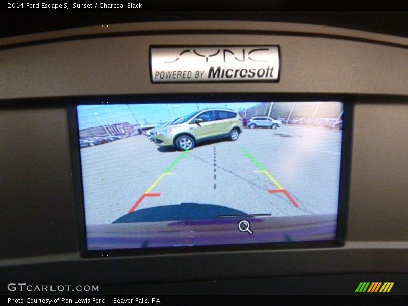 Sunset / Charcoal Black 2014 Ford Escape S