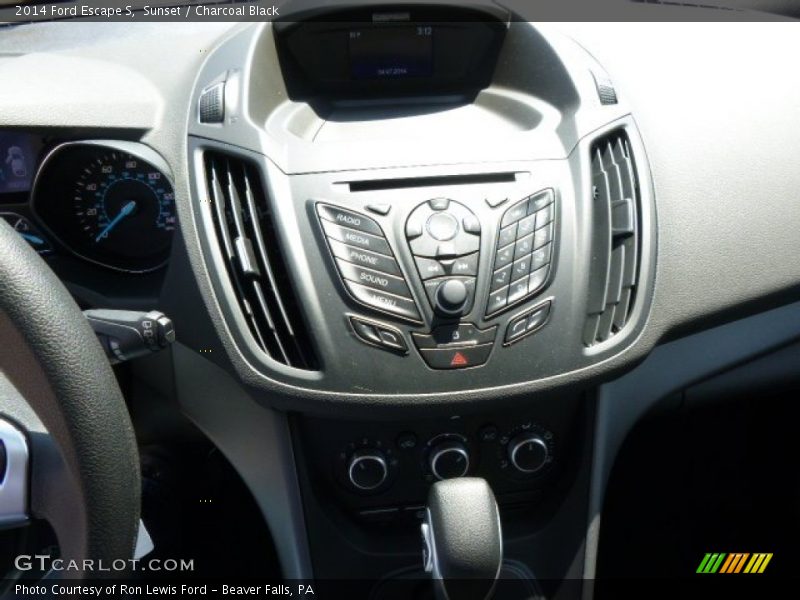 Sunset / Charcoal Black 2014 Ford Escape S