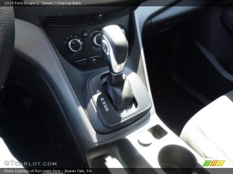 Sunset / Charcoal Black 2014 Ford Escape S