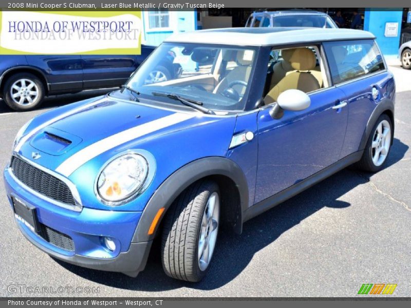 Laser Blue Metallic / Gravity Tuscan Beige 2008 Mini Cooper S Clubman