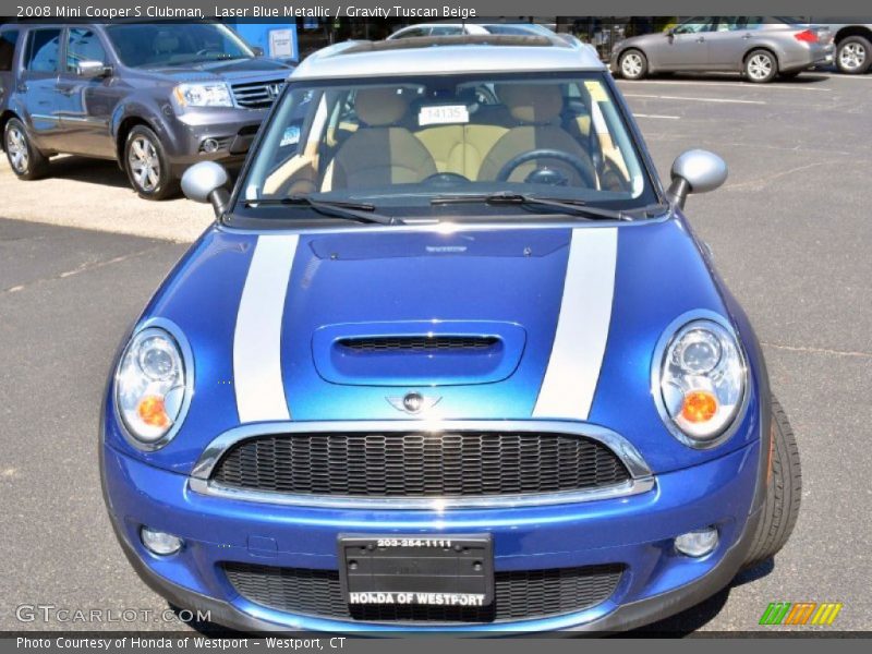 Laser Blue Metallic / Gravity Tuscan Beige 2008 Mini Cooper S Clubman