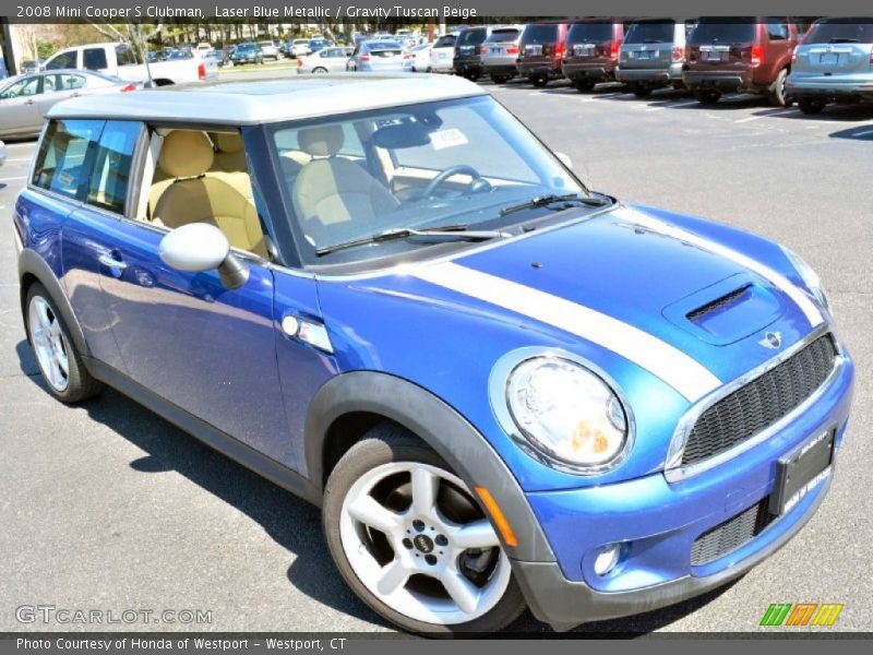 Laser Blue Metallic / Gravity Tuscan Beige 2008 Mini Cooper S Clubman