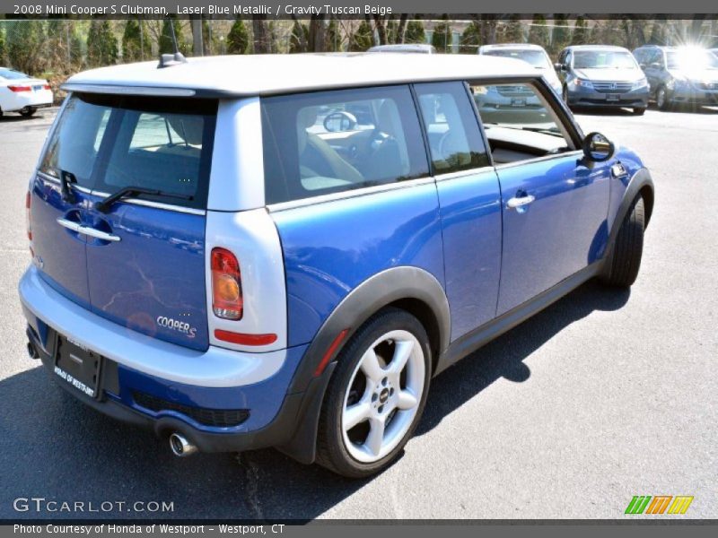 Laser Blue Metallic / Gravity Tuscan Beige 2008 Mini Cooper S Clubman