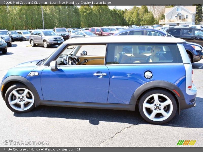 Laser Blue Metallic / Gravity Tuscan Beige 2008 Mini Cooper S Clubman