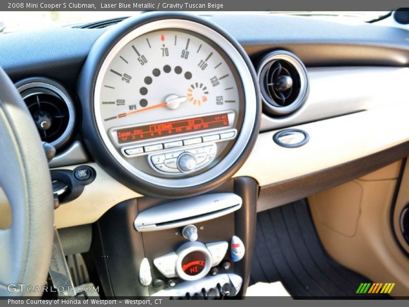 Laser Blue Metallic / Gravity Tuscan Beige 2008 Mini Cooper S Clubman