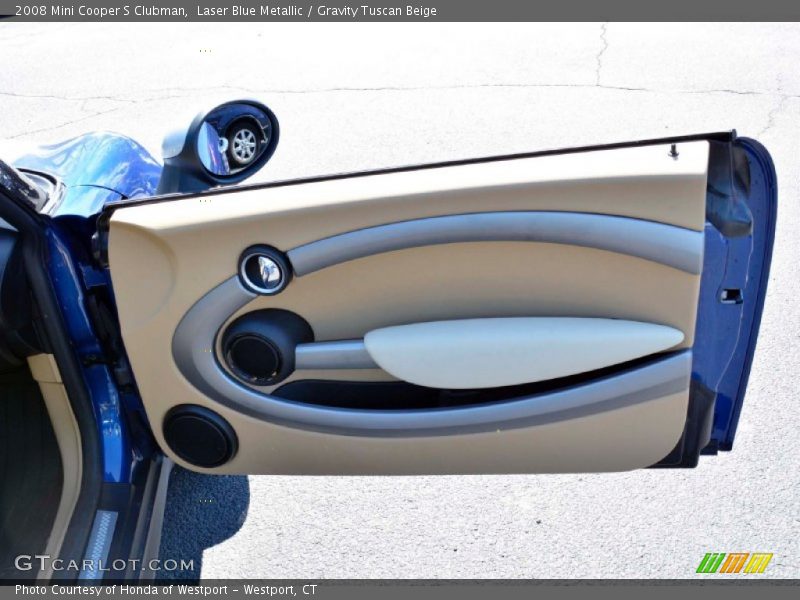 Laser Blue Metallic / Gravity Tuscan Beige 2008 Mini Cooper S Clubman