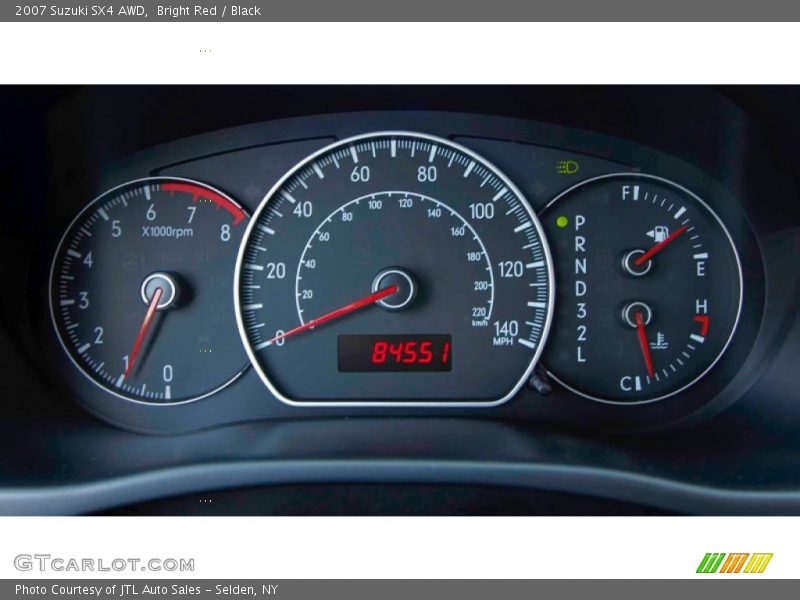 Bright Red / Black 2007 Suzuki SX4 AWD