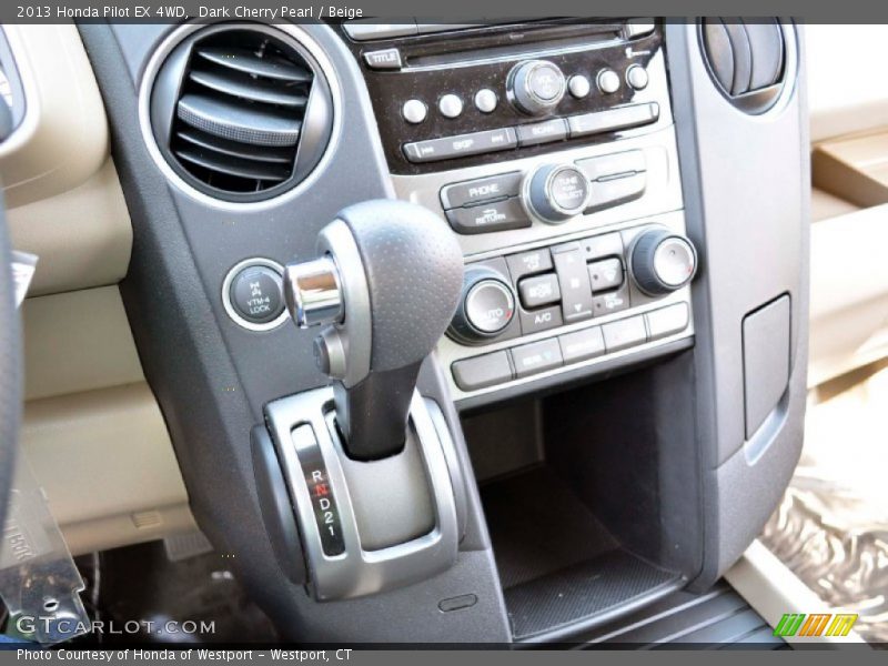 Dark Cherry Pearl / Beige 2013 Honda Pilot EX 4WD