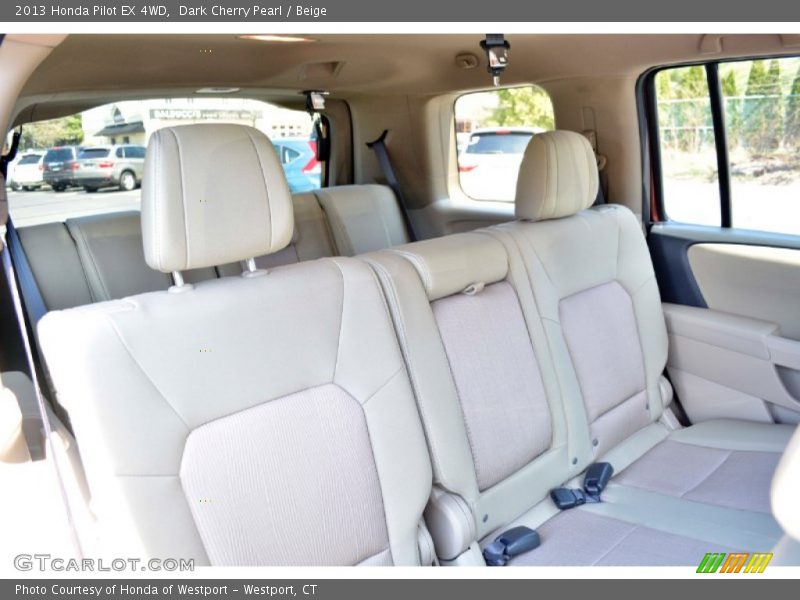 Dark Cherry Pearl / Beige 2013 Honda Pilot EX 4WD