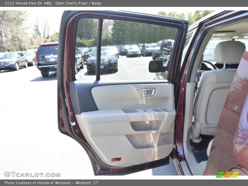 Dark Cherry Pearl / Beige 2013 Honda Pilot EX 4WD