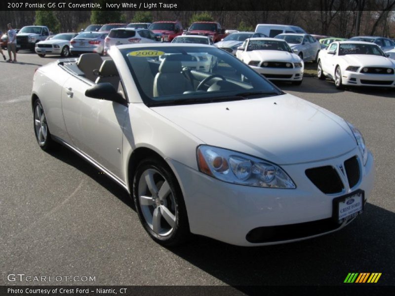 Ivory White / Light Taupe 2007 Pontiac G6 GT Convertible