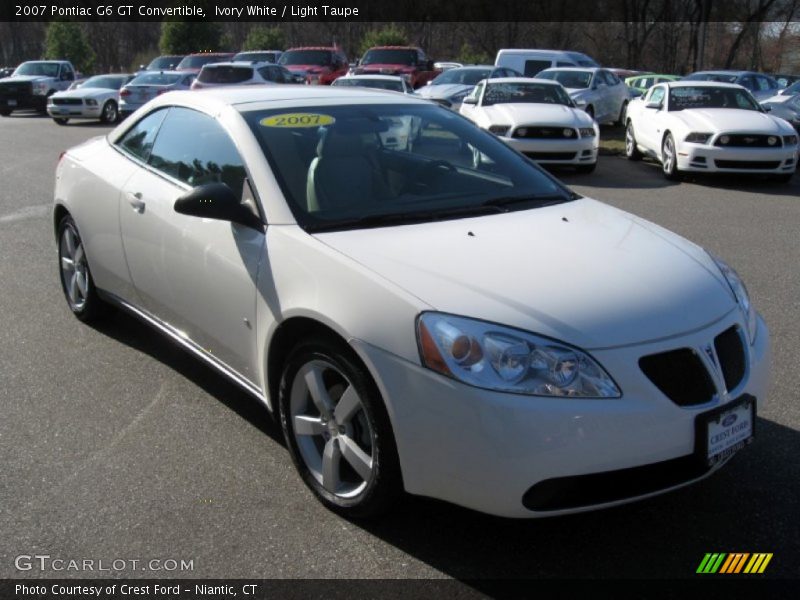 Ivory White / Light Taupe 2007 Pontiac G6 GT Convertible