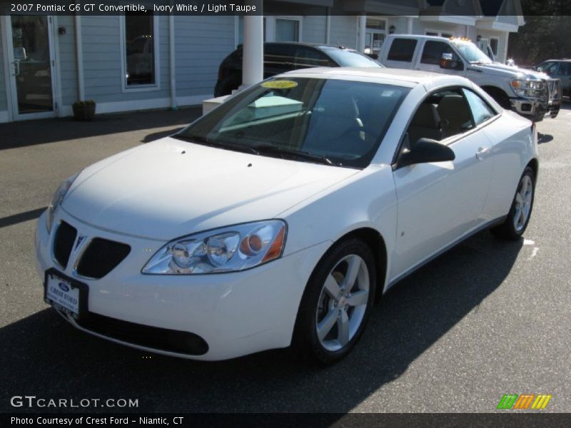 Ivory White / Light Taupe 2007 Pontiac G6 GT Convertible