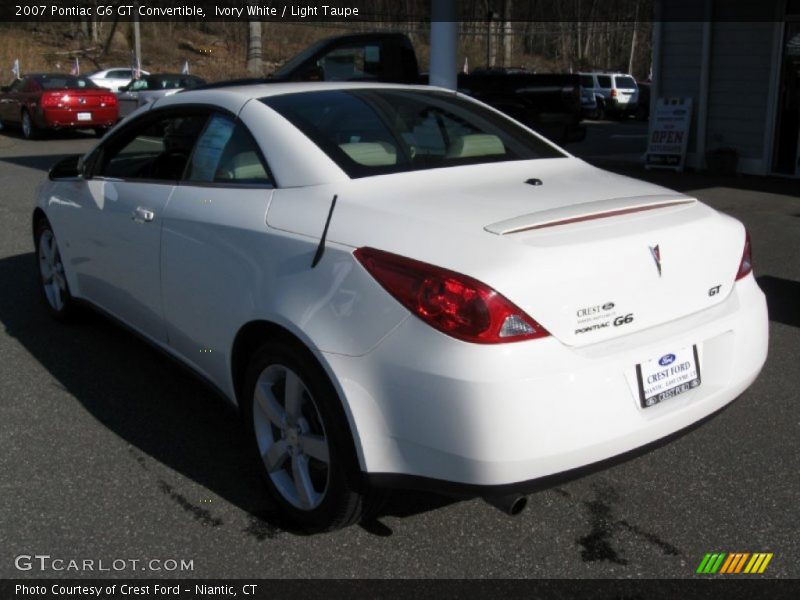 Ivory White / Light Taupe 2007 Pontiac G6 GT Convertible