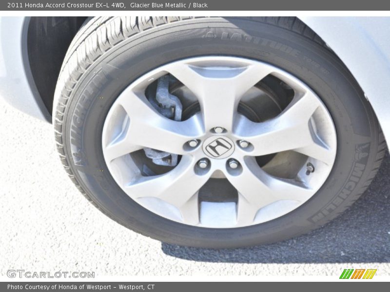 Glacier Blue Metallic / Black 2011 Honda Accord Crosstour EX-L 4WD