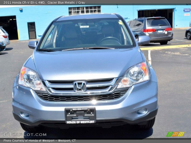 Glacier Blue Metallic / Gray 2011 Honda CR-V EX-L 4WD