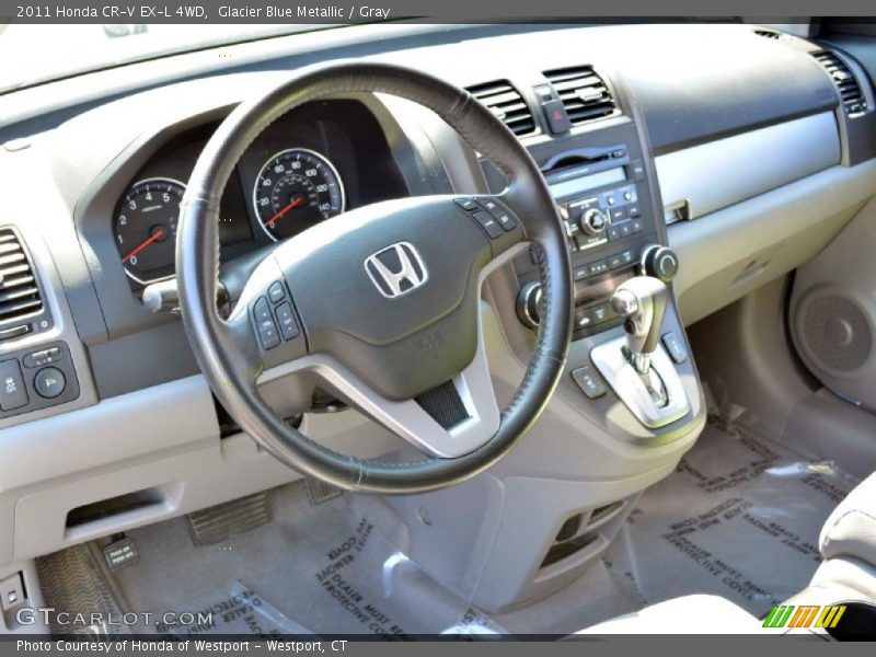 Glacier Blue Metallic / Gray 2011 Honda CR-V EX-L 4WD