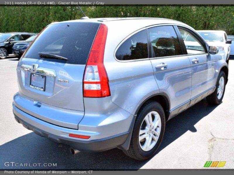 Glacier Blue Metallic / Gray 2011 Honda CR-V EX-L 4WD
