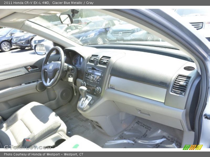 Glacier Blue Metallic / Gray 2011 Honda CR-V EX-L 4WD
