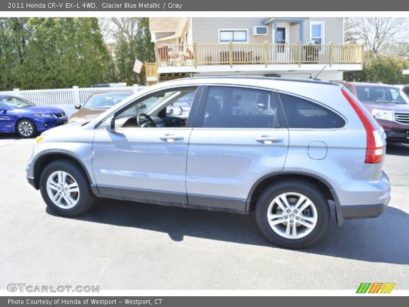 Glacier Blue Metallic / Gray 2011 Honda CR-V EX-L 4WD