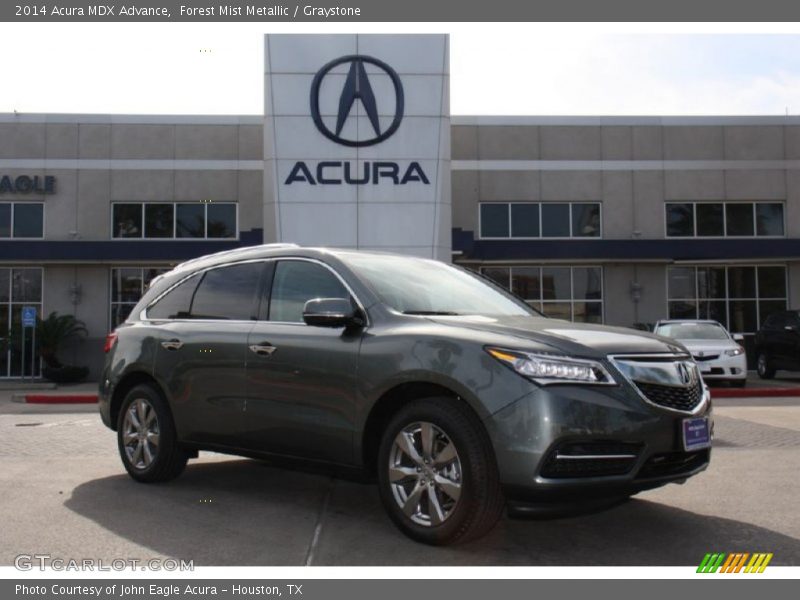 Forest Mist Metallic / Graystone 2014 Acura MDX Advance