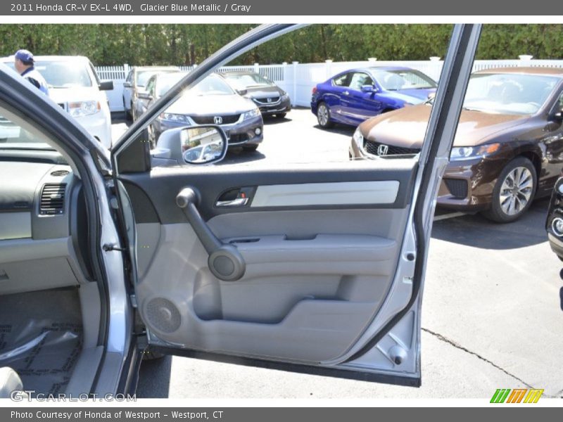 Glacier Blue Metallic / Gray 2011 Honda CR-V EX-L 4WD