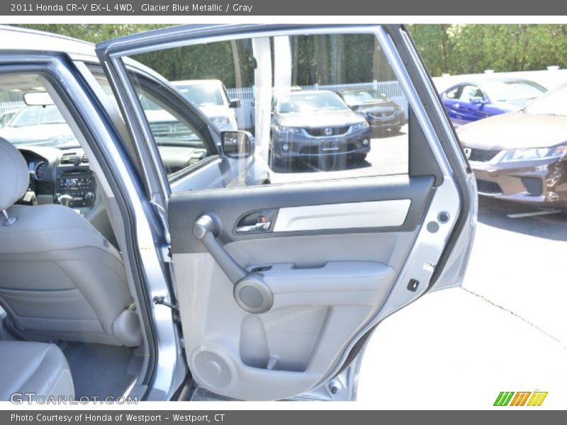 Glacier Blue Metallic / Gray 2011 Honda CR-V EX-L 4WD