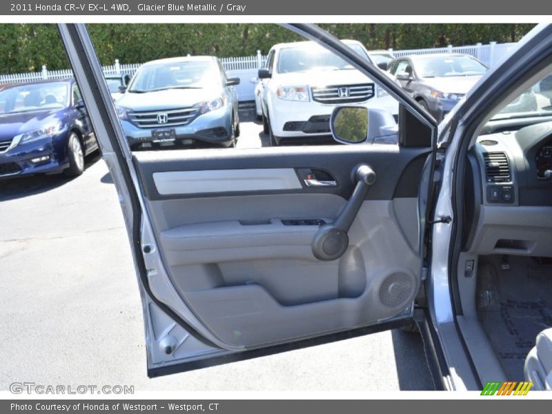 Glacier Blue Metallic / Gray 2011 Honda CR-V EX-L 4WD