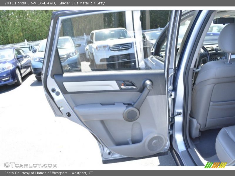 Glacier Blue Metallic / Gray 2011 Honda CR-V EX-L 4WD