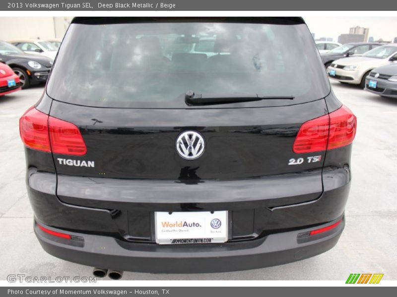 Deep Black Metallic / Beige 2013 Volkswagen Tiguan SEL