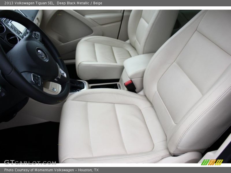 Deep Black Metallic / Beige 2013 Volkswagen Tiguan SEL