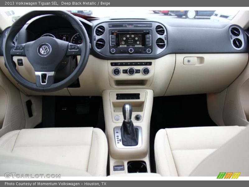 Deep Black Metallic / Beige 2013 Volkswagen Tiguan SEL