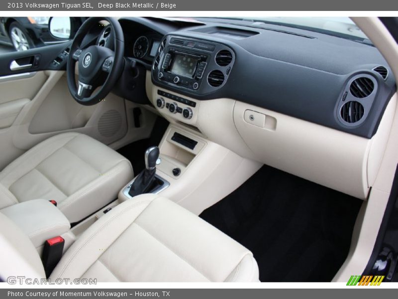 Deep Black Metallic / Beige 2013 Volkswagen Tiguan SEL