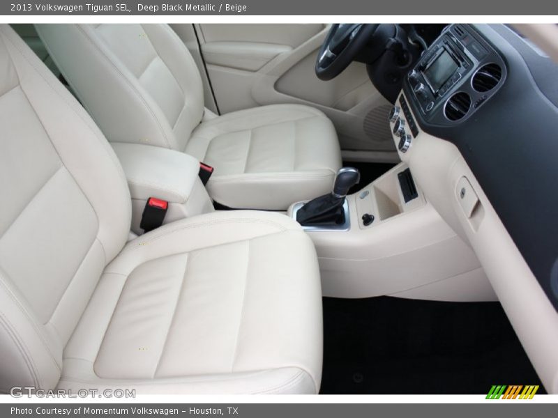 Deep Black Metallic / Beige 2013 Volkswagen Tiguan SEL