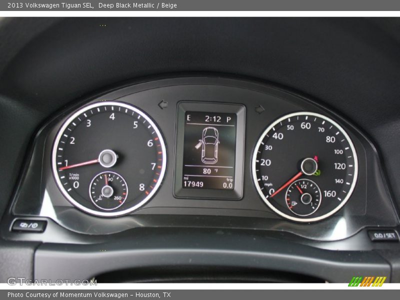 Deep Black Metallic / Beige 2013 Volkswagen Tiguan SEL