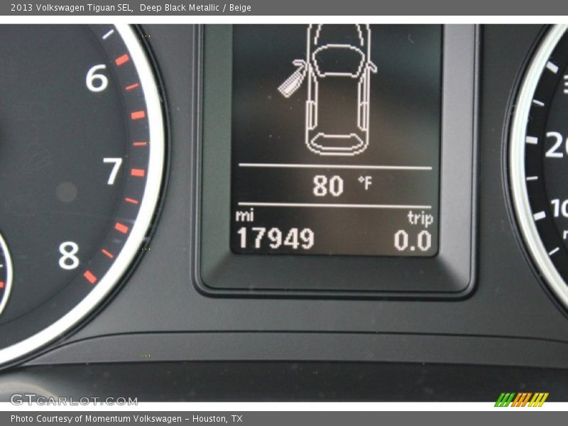 Deep Black Metallic / Beige 2013 Volkswagen Tiguan SEL