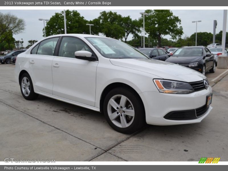Candy White / Cornsilk Beige 2013 Volkswagen Jetta TDI Sedan