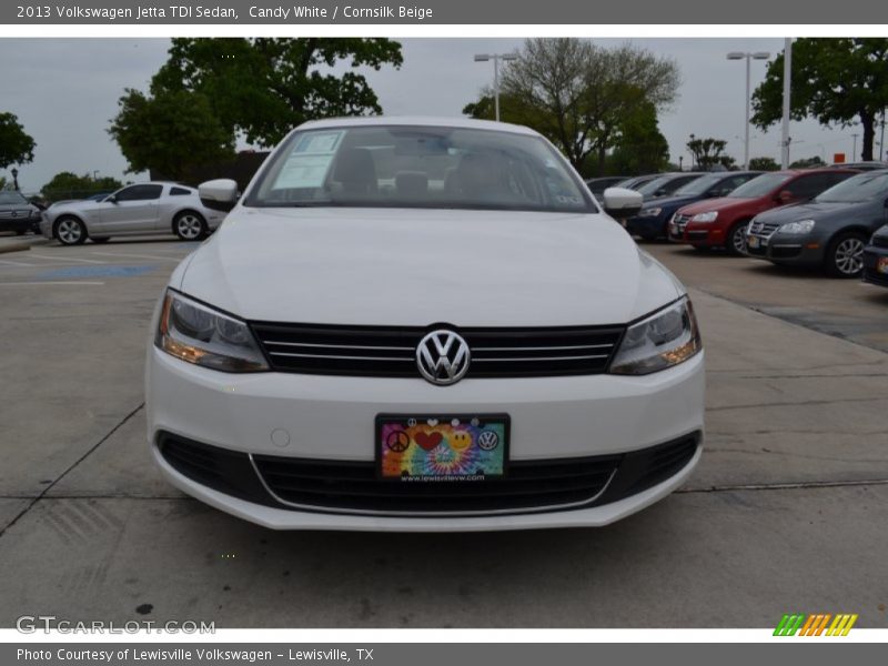 Candy White / Cornsilk Beige 2013 Volkswagen Jetta TDI Sedan