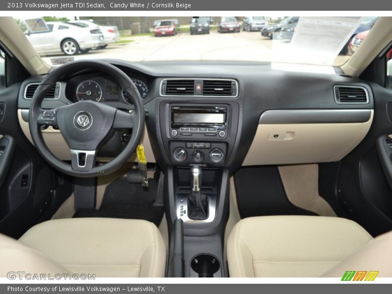 Candy White / Cornsilk Beige 2013 Volkswagen Jetta TDI Sedan