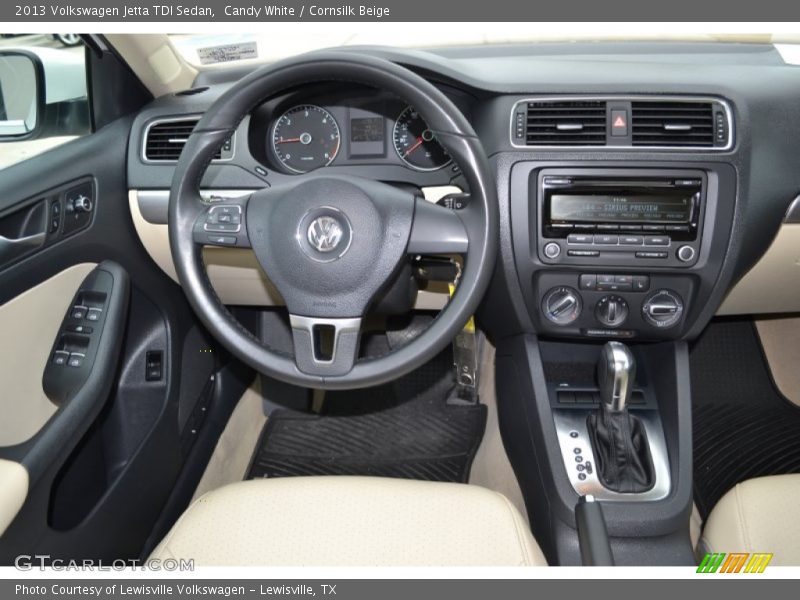 Candy White / Cornsilk Beige 2013 Volkswagen Jetta TDI Sedan