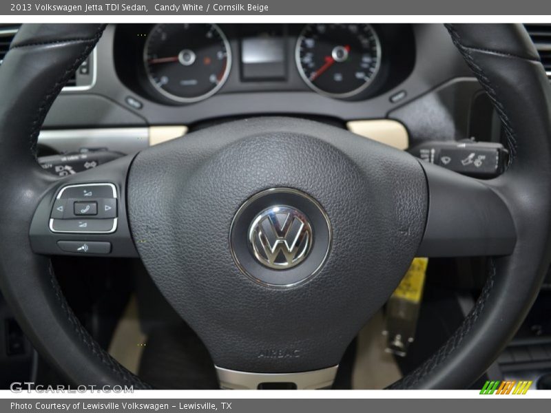 Candy White / Cornsilk Beige 2013 Volkswagen Jetta TDI Sedan