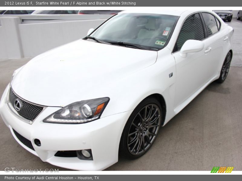 Starfire White Pearl / F Alpine and Black w/White Stitching 2012 Lexus IS F