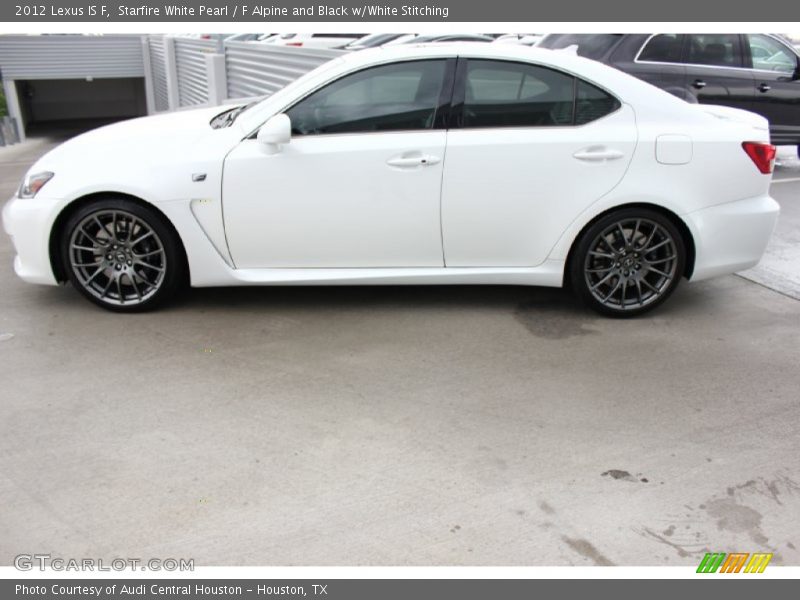 Starfire White Pearl / F Alpine and Black w/White Stitching 2012 Lexus IS F