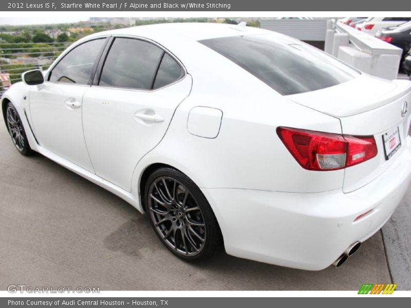 Starfire White Pearl / F Alpine and Black w/White Stitching 2012 Lexus IS F