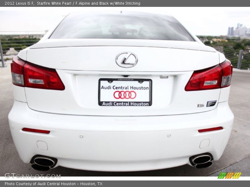 Starfire White Pearl / F Alpine and Black w/White Stitching 2012 Lexus IS F