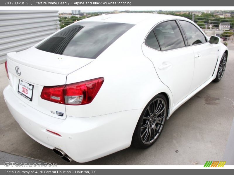 Starfire White Pearl / F Alpine and Black w/White Stitching 2012 Lexus IS F